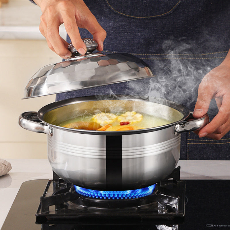 Набор из 8 нержавеющих стальных кастрюль с крышками, антикоррозийные, прочные кухонные принадлежности