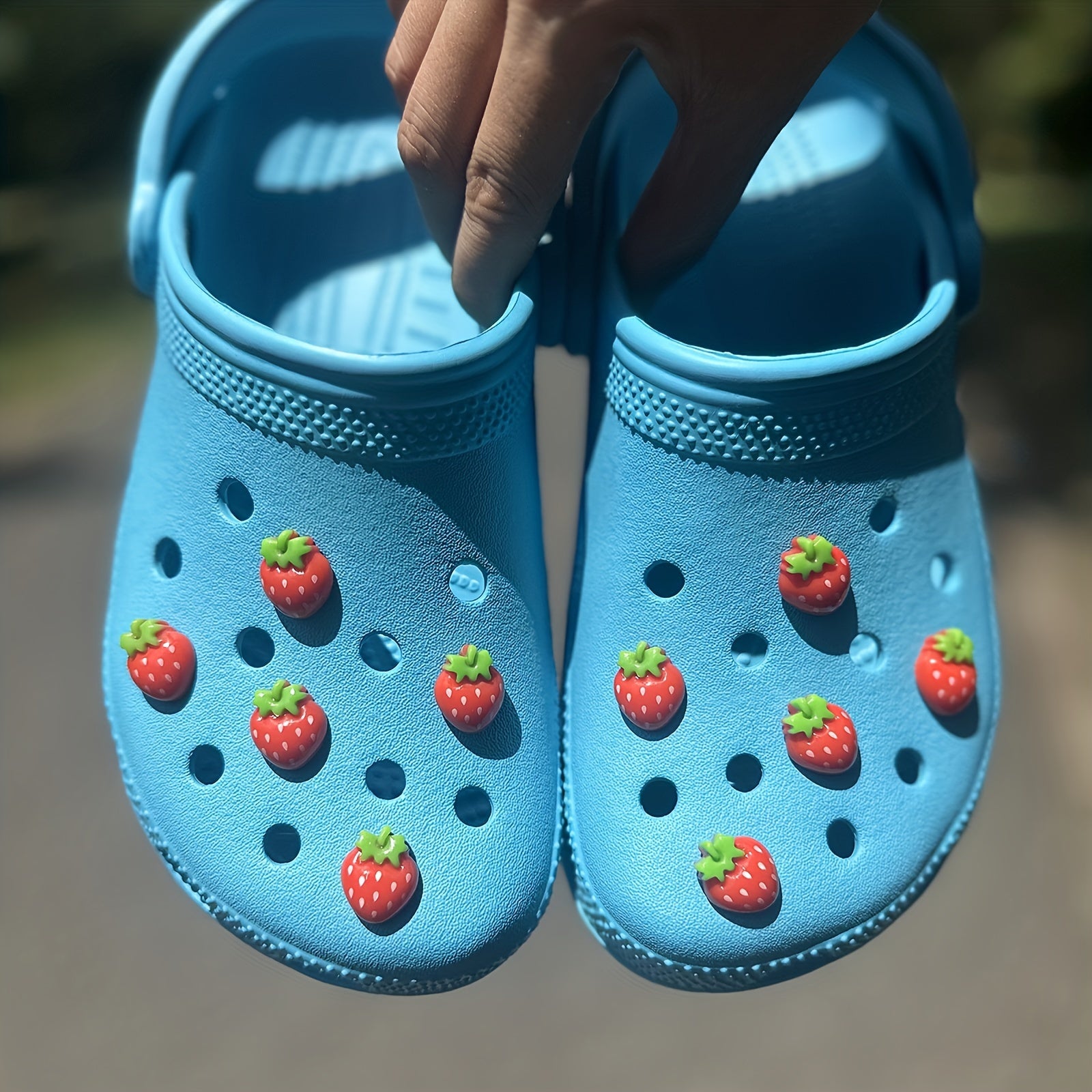 Kids Girl Silicone Strawberry Shoe Charms for Clogs and Garden Decor