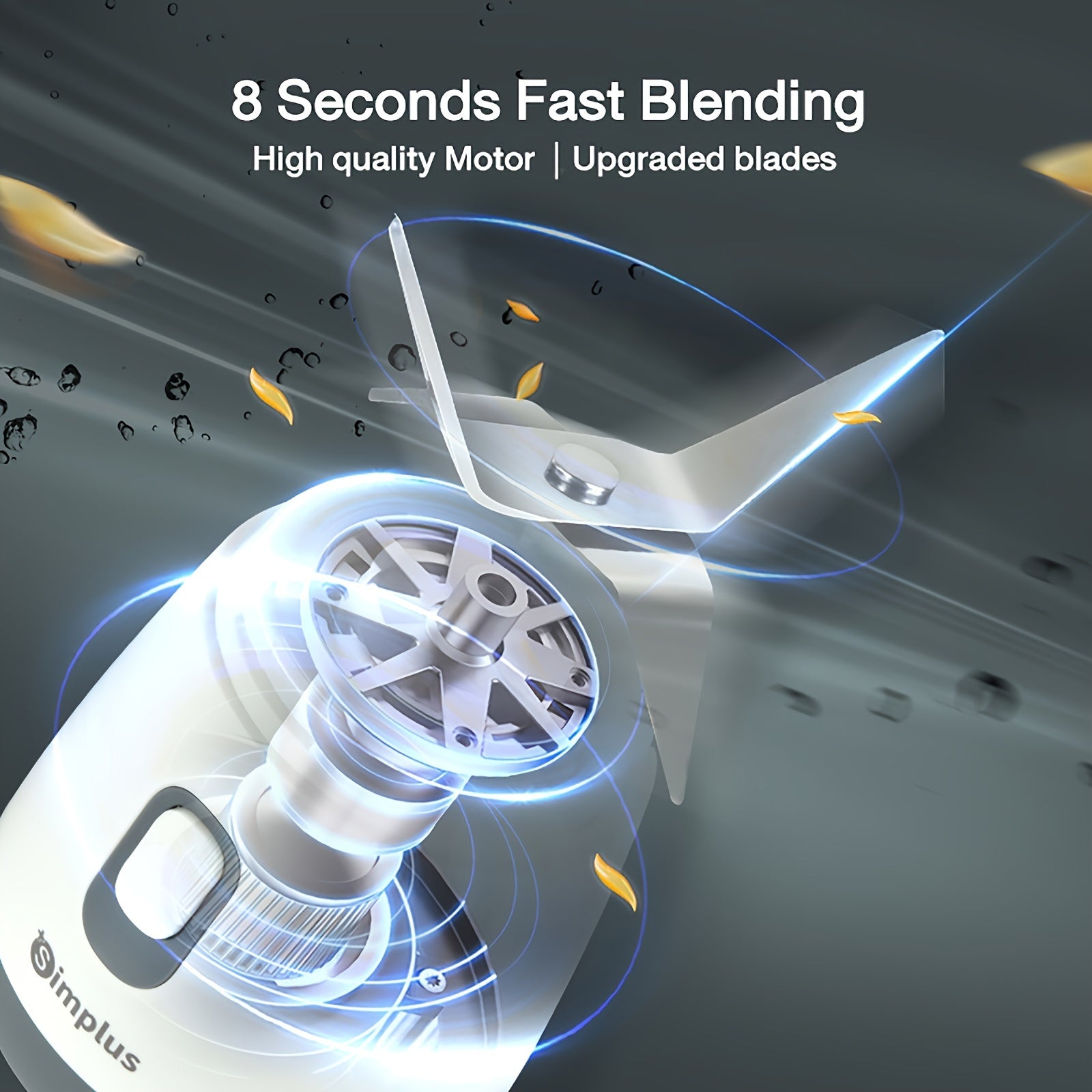 600ml Plastic Blender with Auto Clean Non-Slip Base Push Button 220V