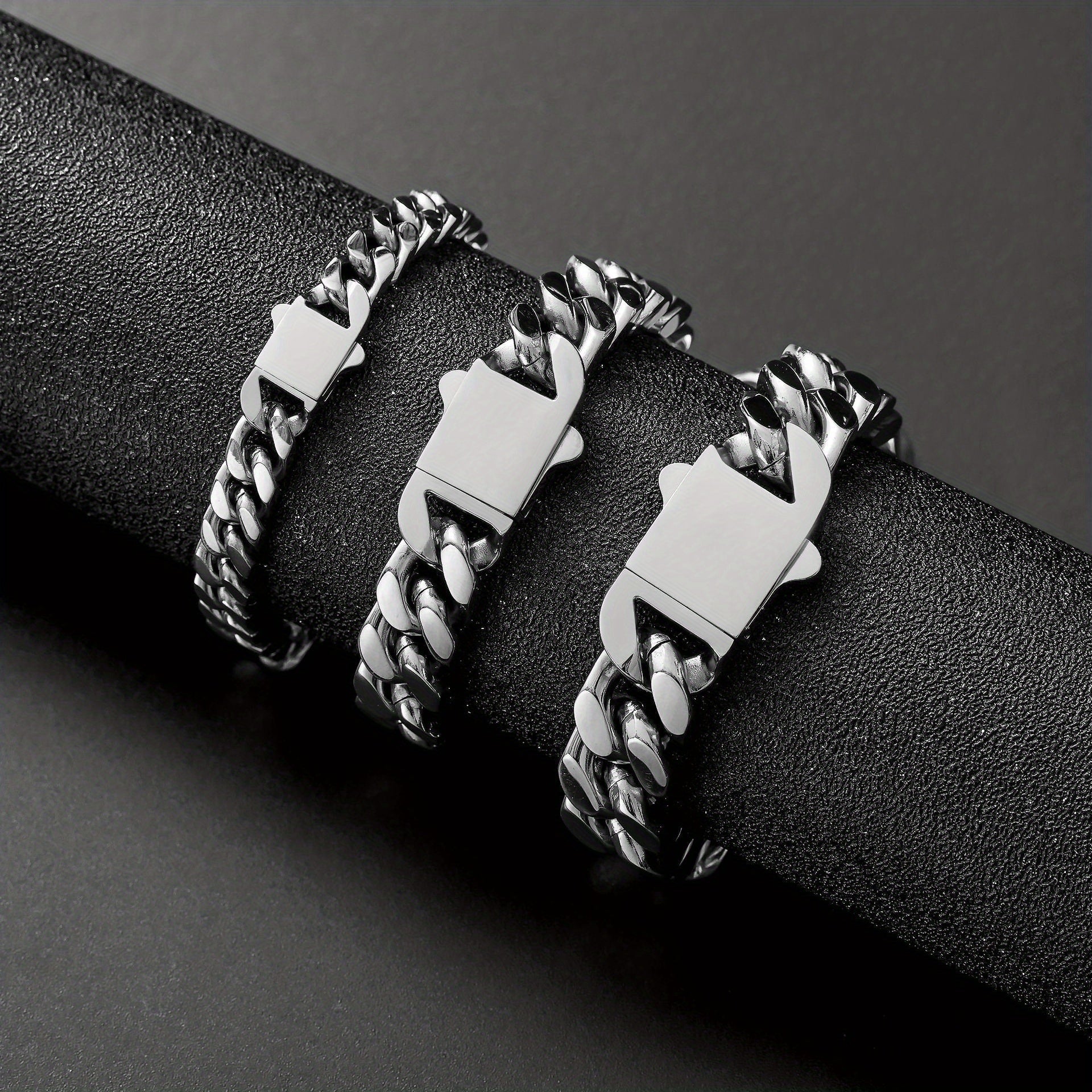 Titanium Steel Cuban Chain Necklace for Men, Non-Fading Glossy Finish, 8-12mm