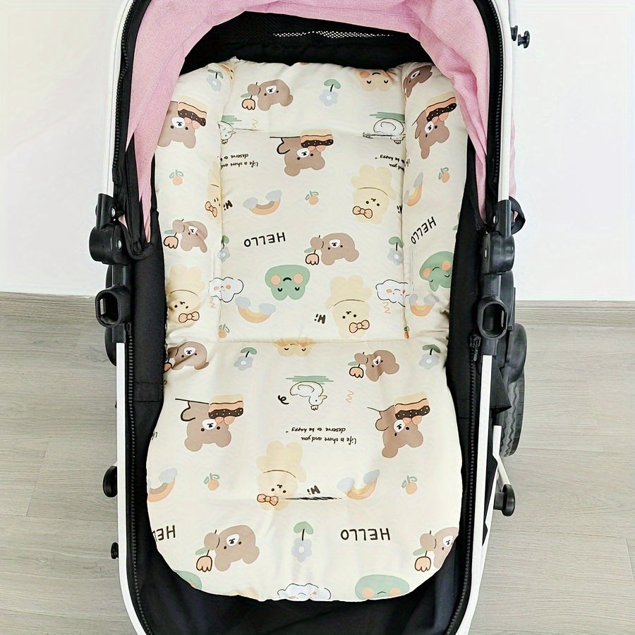 Kids Car Seat Cushion Breathable Soft and Cushy with Bear and Duck Patterns