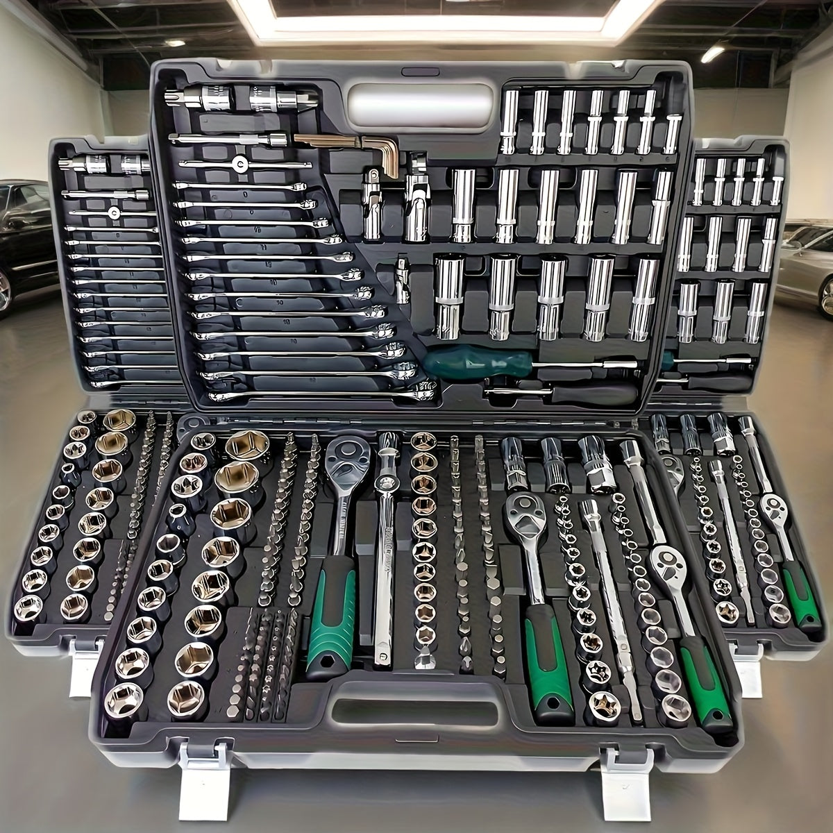 Multi-Purpose Car Motorcycle Repair Tool Kit with Storage Box