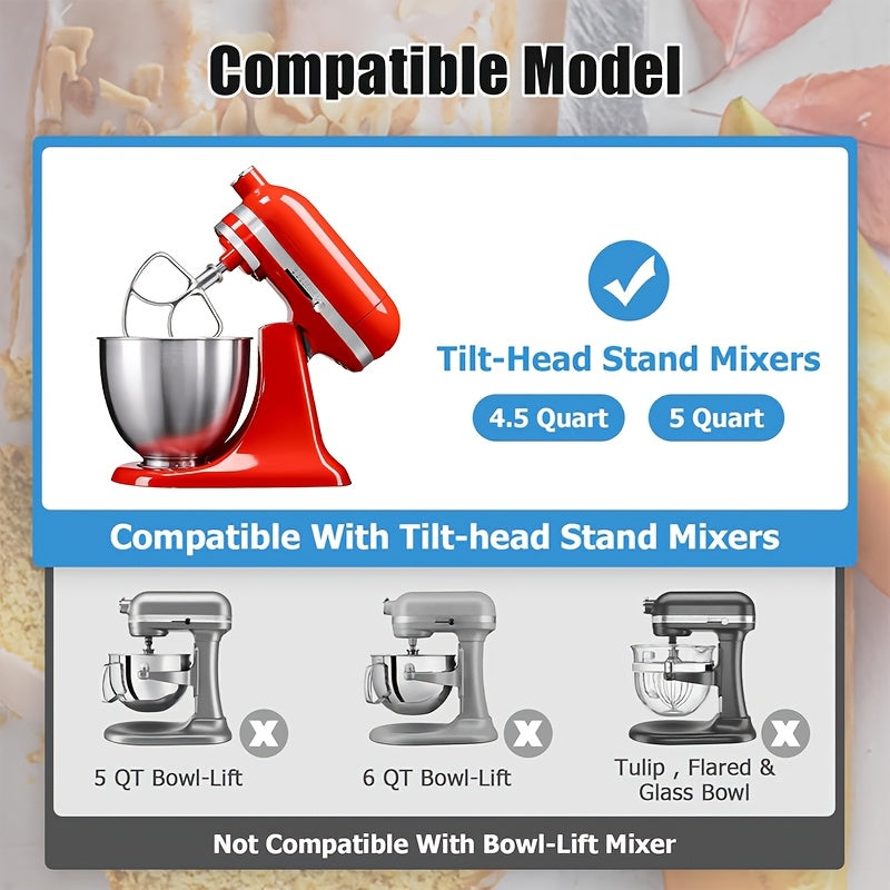 4.5-5 Quart Stainless Steel Stand Mixer Flat Beater Attachment