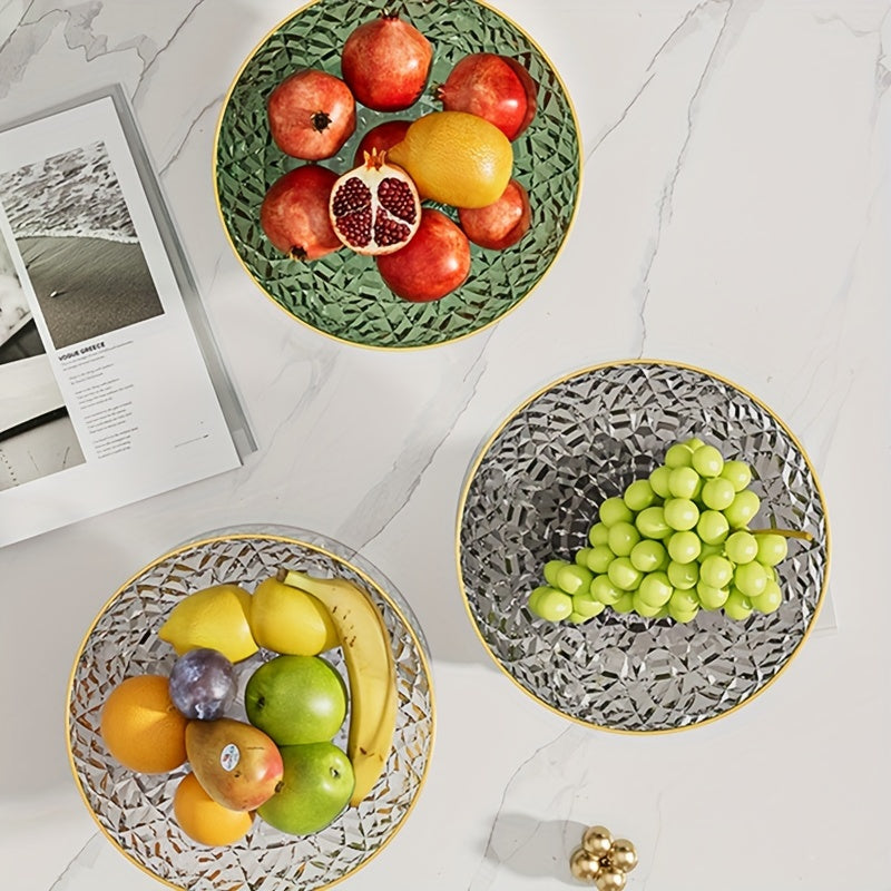 cesta de fruta de plástico con orificios de drenaje para frutas y verduras, cuenco decorativo para frutas secas y caramelos