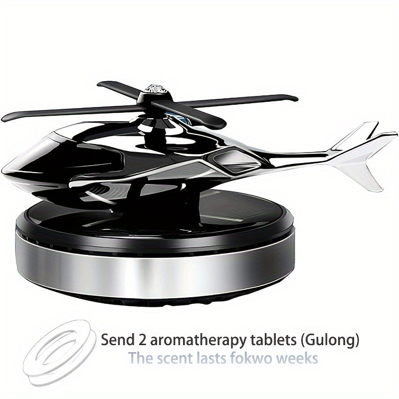 Solar Car Air Freshener Helicopter Model Solar Air Purifier Fragrance Diffuser