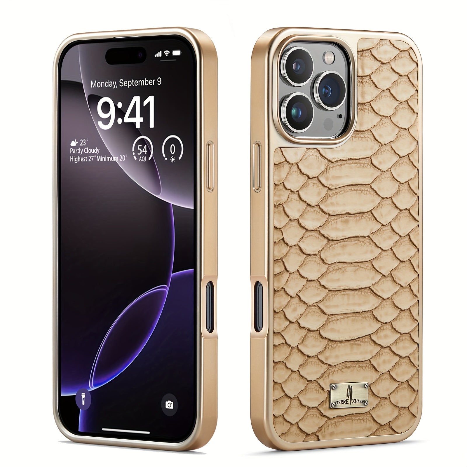 Faux Leather Retro Phone Case for iPhone 11-15 with 360° Anti-Fall Protection and Air Cushion Design