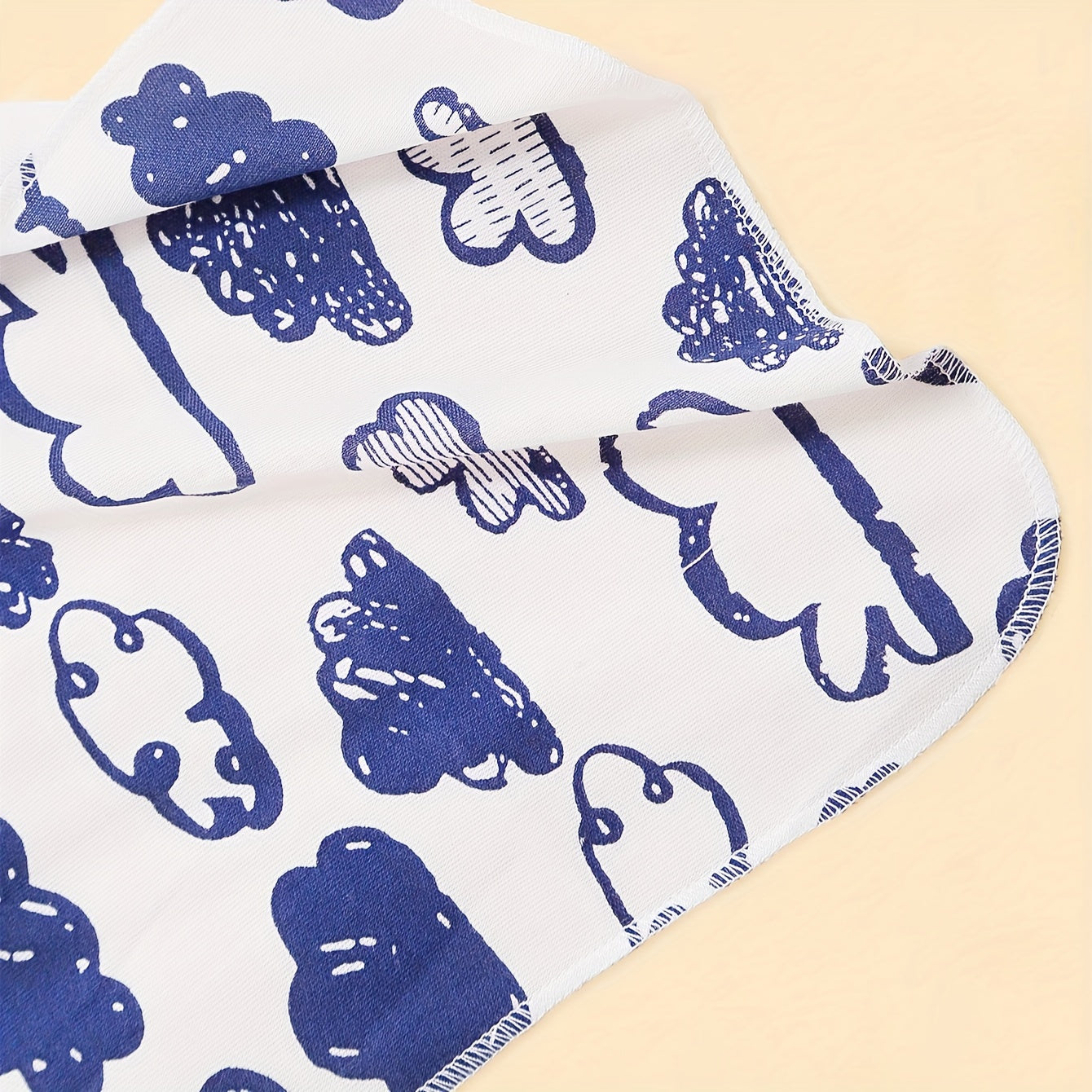 Set of 8 Ultra-Soft Knit Kids Washcloths Cloud and Panda Designs for Sensitive Skin