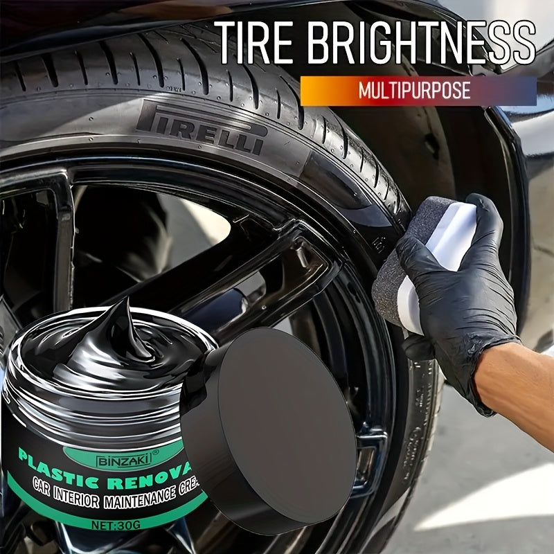 Восстановитель для интерьера автомобиля, черный, крем для ремонта пластика, для панели приборов и шин