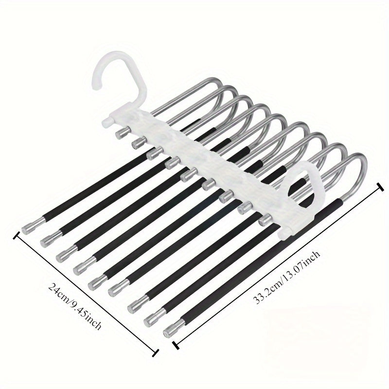 Stainless Steel Pants Hanger Closet Organizer Non-Slip S-Shaped Space Saver