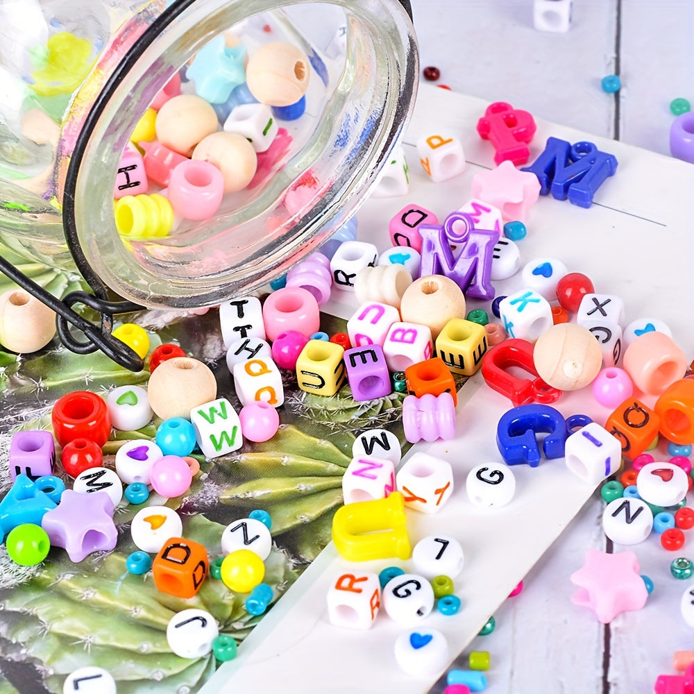 Jewelry Making Supplies Acrylic Alphabet Bead Set for DIY Jewelry Crafting