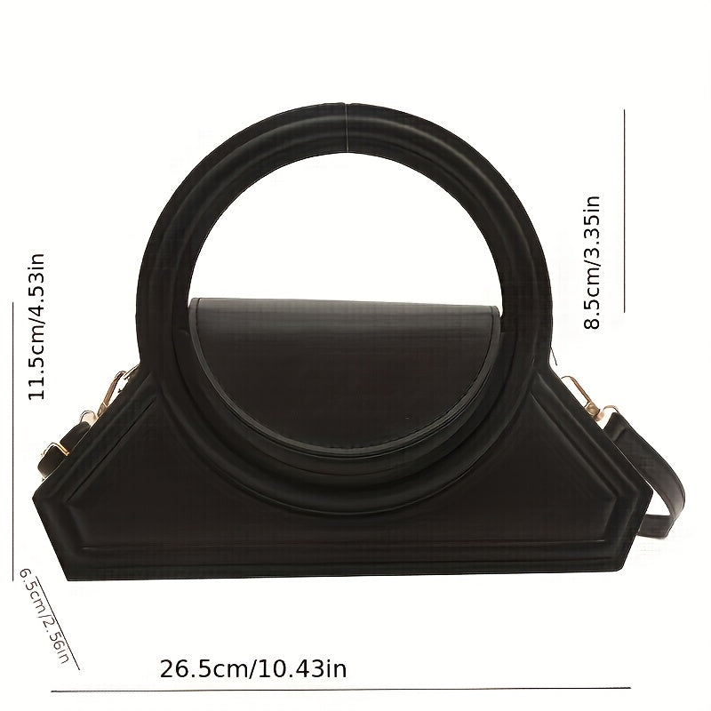 Solid Color PU Sling Bag with Magnetic Closure for Work and Occasions in Black Rose Red Khaki Coffee Dark Brown