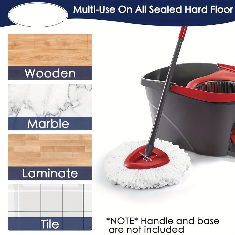 Eng yaxshi tanlov: Ocedar EasyWring mopi uchun 4 ta spin mop almashtirish boshliqlari to'plami - Mikrofiberga mos boshliqlar