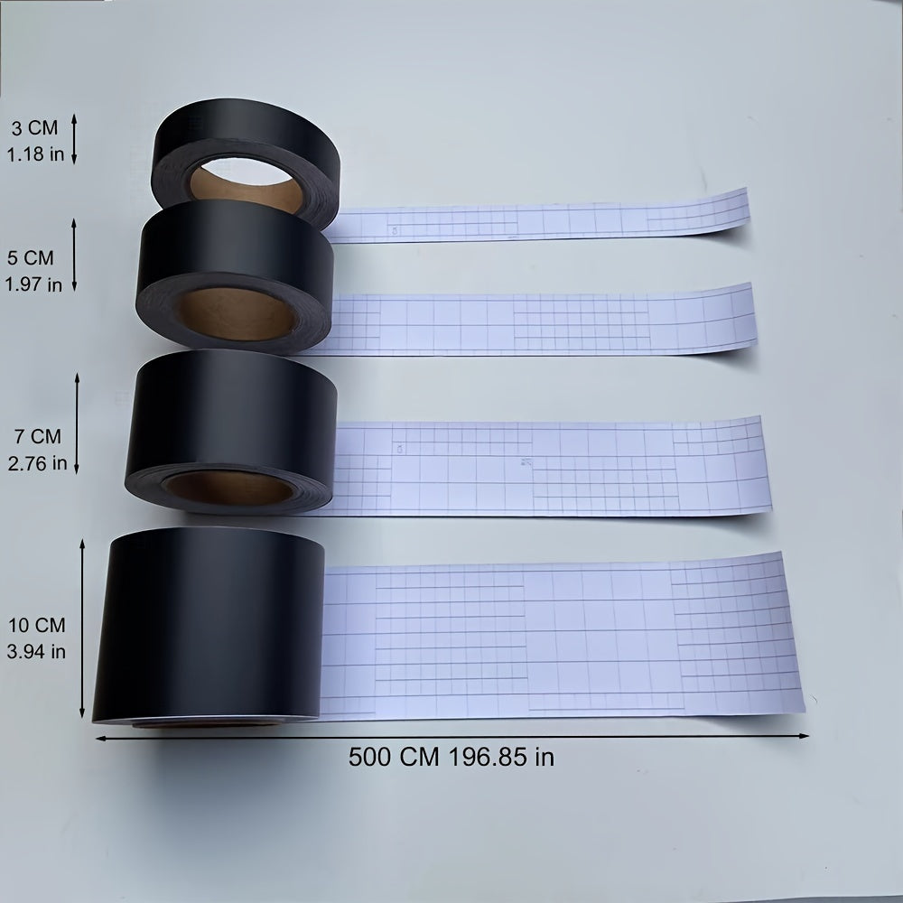 Cinta de vinilo negro para película, moldura de ventana, eliminación de cromo, envoltura para coche, rollo de 3/5/7/10cm