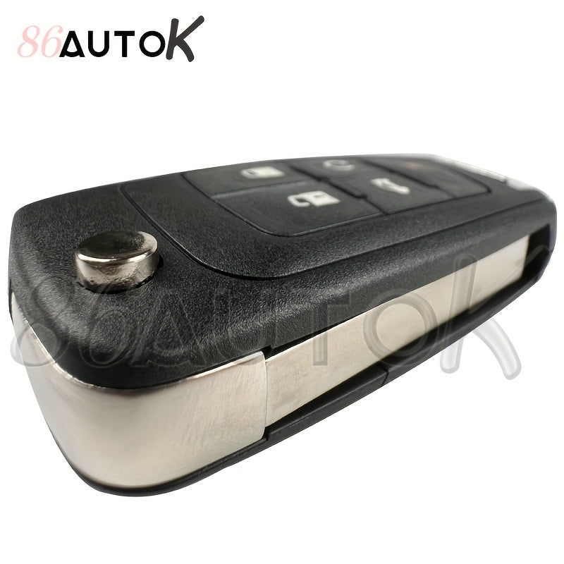 Car Key Shell Black Durable Plastic 2-Button Folding Replacement Housing