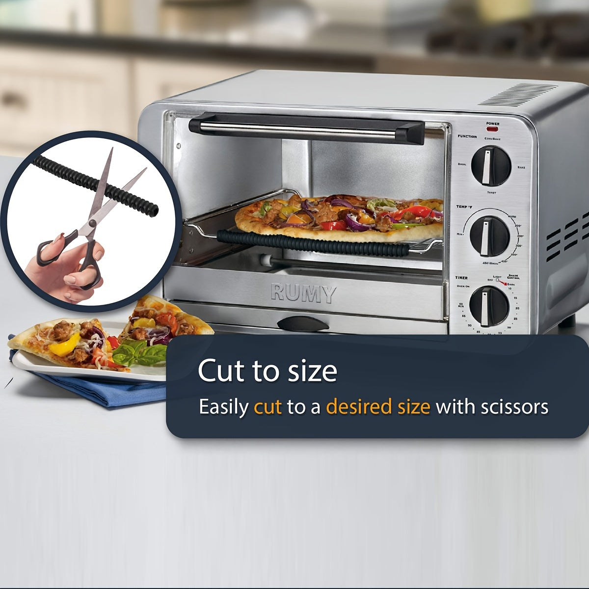 Heat Resistant Oven Rack Shields Set 35.56cm Silicone Protectors for Food Grade Racks