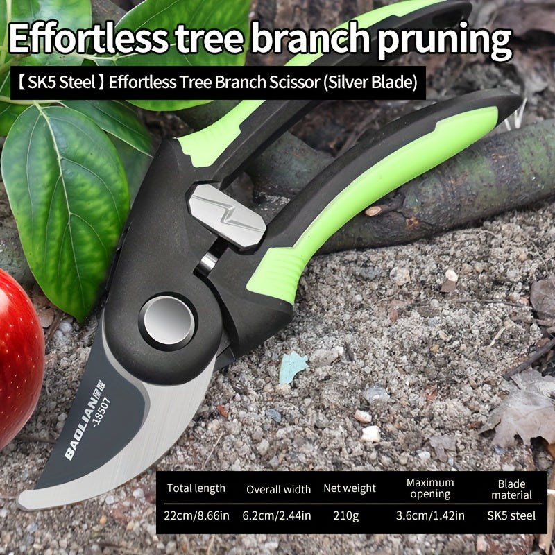 Professional Gardening Pruning Shears High Carbon Steel Ambidextrous Trim Tree Branches