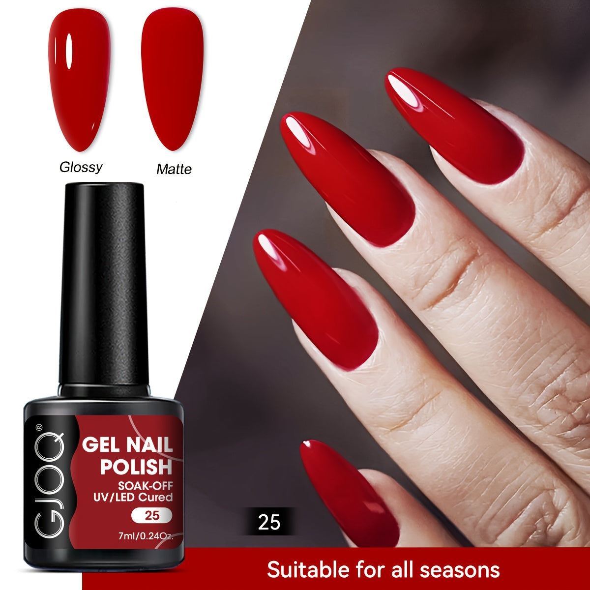 Gel Nail Polish Pink Purple Glitter Soak Off LED Manicure All Seasons