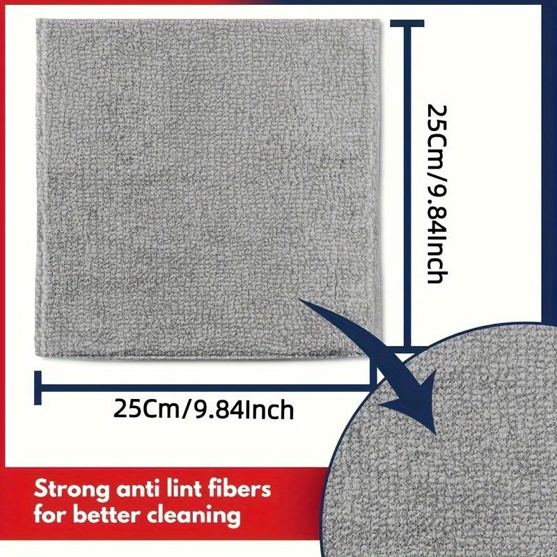 Set of 5 or 10 Bamboo Charcoal Polyester Cleaning Cloths for Kitchen and Home