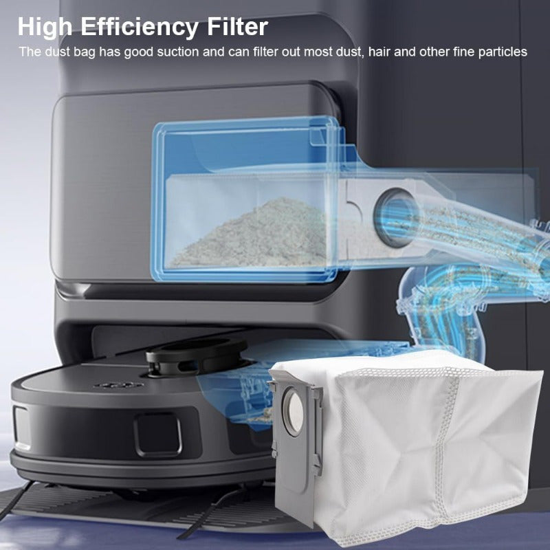 Set of 10 Large 3L Vacuum Bags for Robotic Vacuum Self-Emptying Dock Replacement