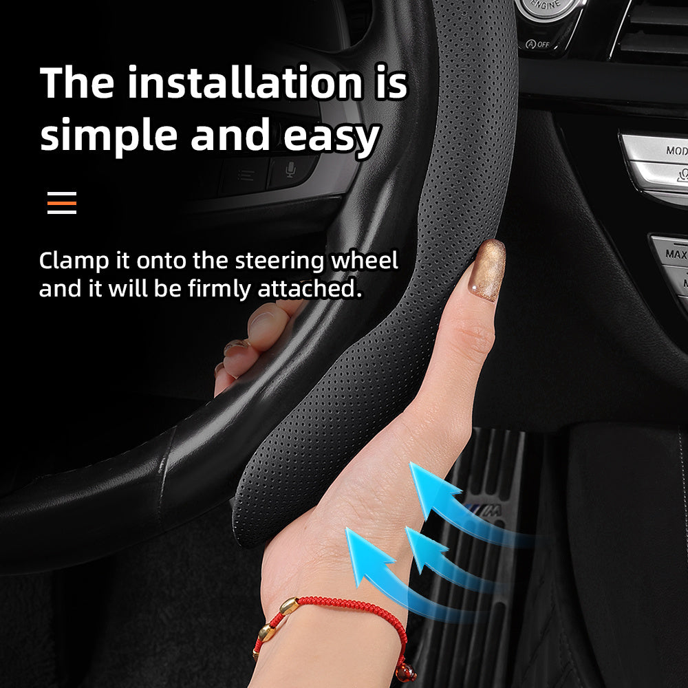 Foam/Leather Steering Wheel Cover Non-Slip Breathable Universal 2-3 Pieces