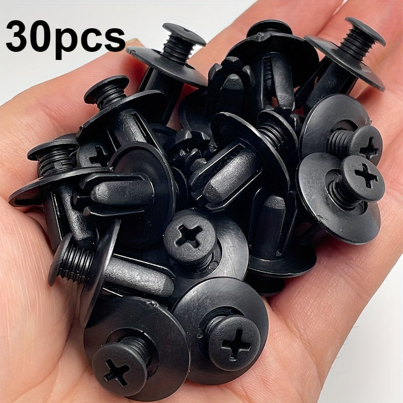 Universal Plastic Car Fastener Clips Tray of 30/100 Automotive Interior Trunk Retainers