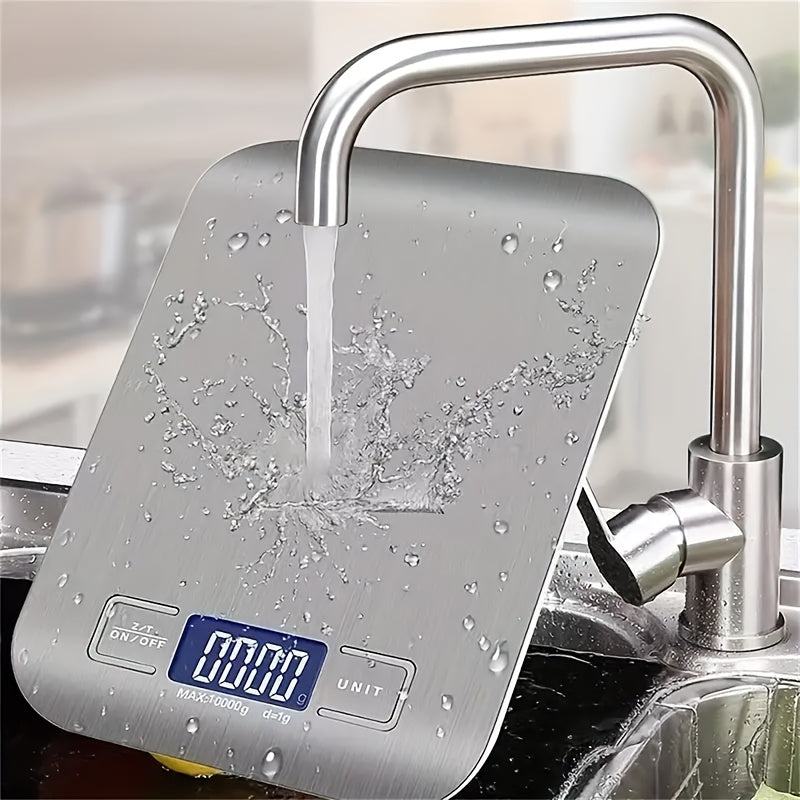 Digital Kitchen Scale Stainless Steel Food Weighing Tool with LCD Display