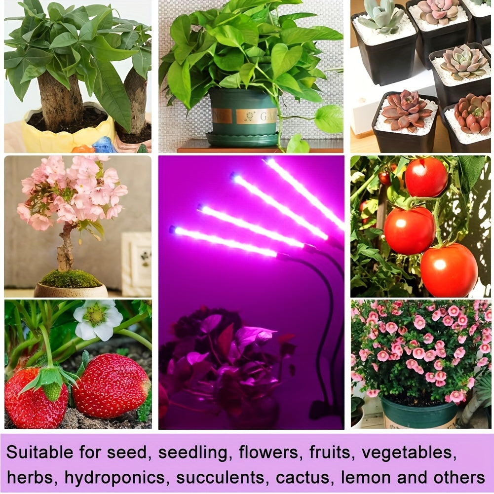 LED Grow Light Full Spectrum 6000K White Red Dimmable Auto Timer Indoor Plants