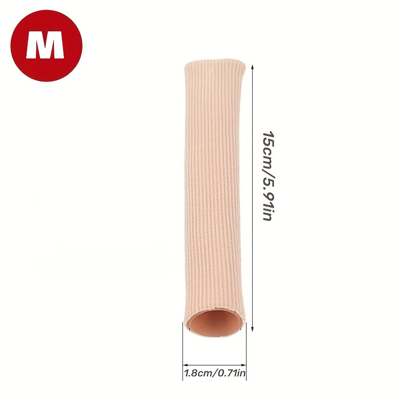 Unisex Silicone Toe and Finger Sleeves Beige Cut-to-Fit Protective Gear