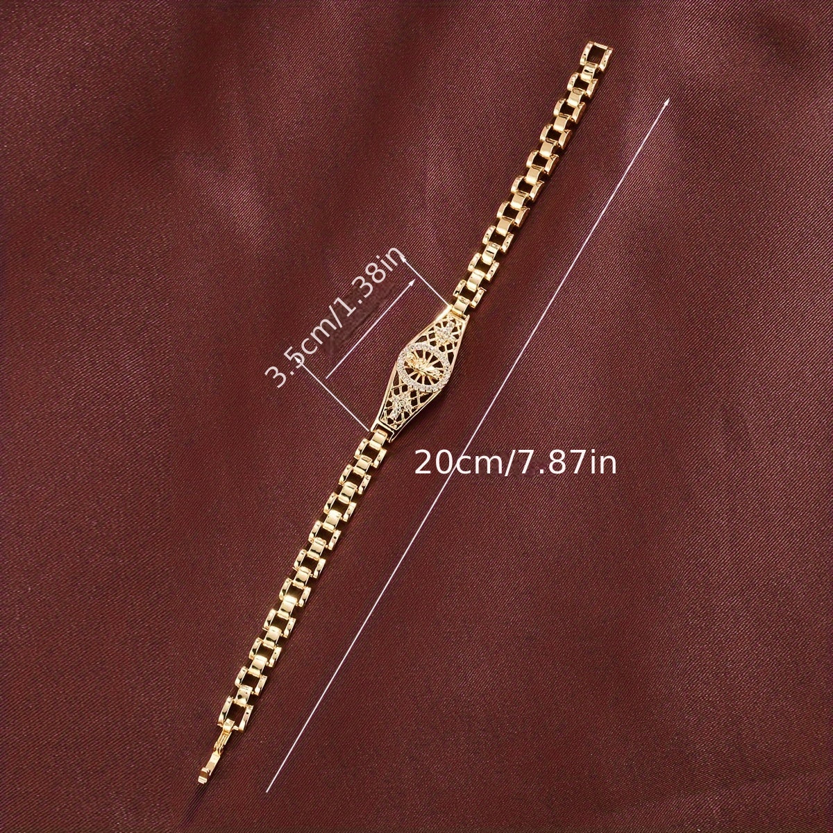 Zamonaviy Virgin Mary bilaguzuk, vintage charm va porloq kubik zirkoniy bilan - Har qanday tadbir uchun mukammal diniy aksessuar