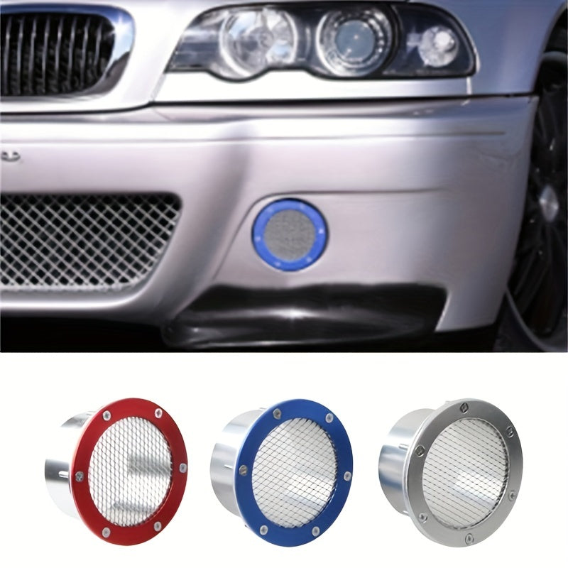 Universal avtomobil poyga havo kanali quvuri grill bumper vent alüminium qoplama 76MM