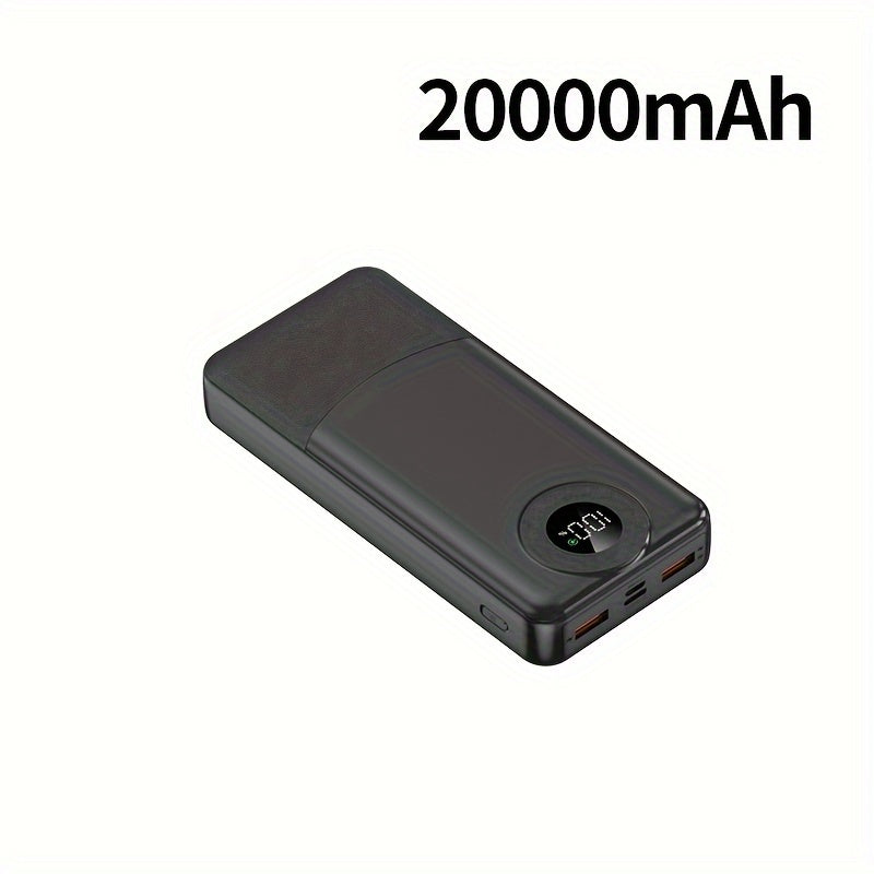 20000mAh Quvvat Banki Tez zaryadlash LED displey Ikki kirish chiqish portativ favqulodda zaryadlovchi iPhone Android uchun