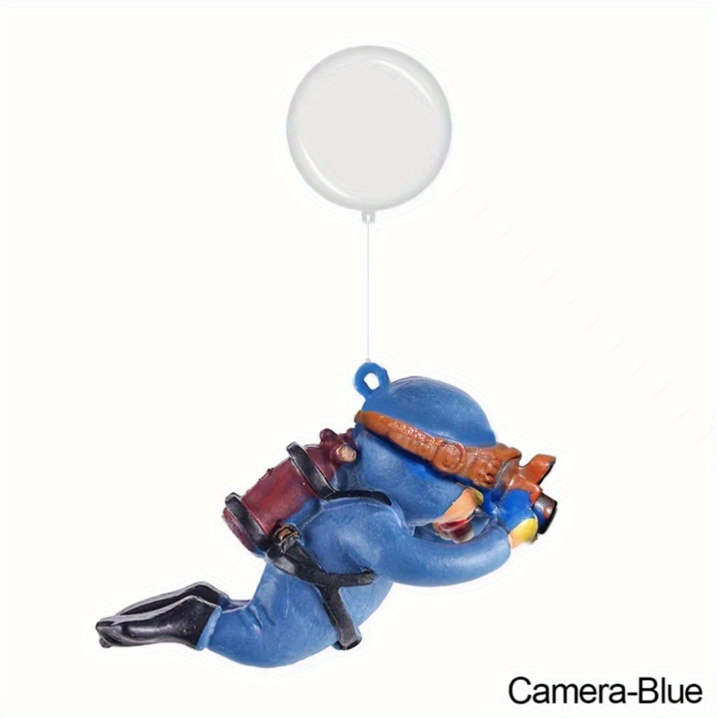 Colorful Diver Aquarium Ornament Resin Fish Tank Decor Underwater Landscape