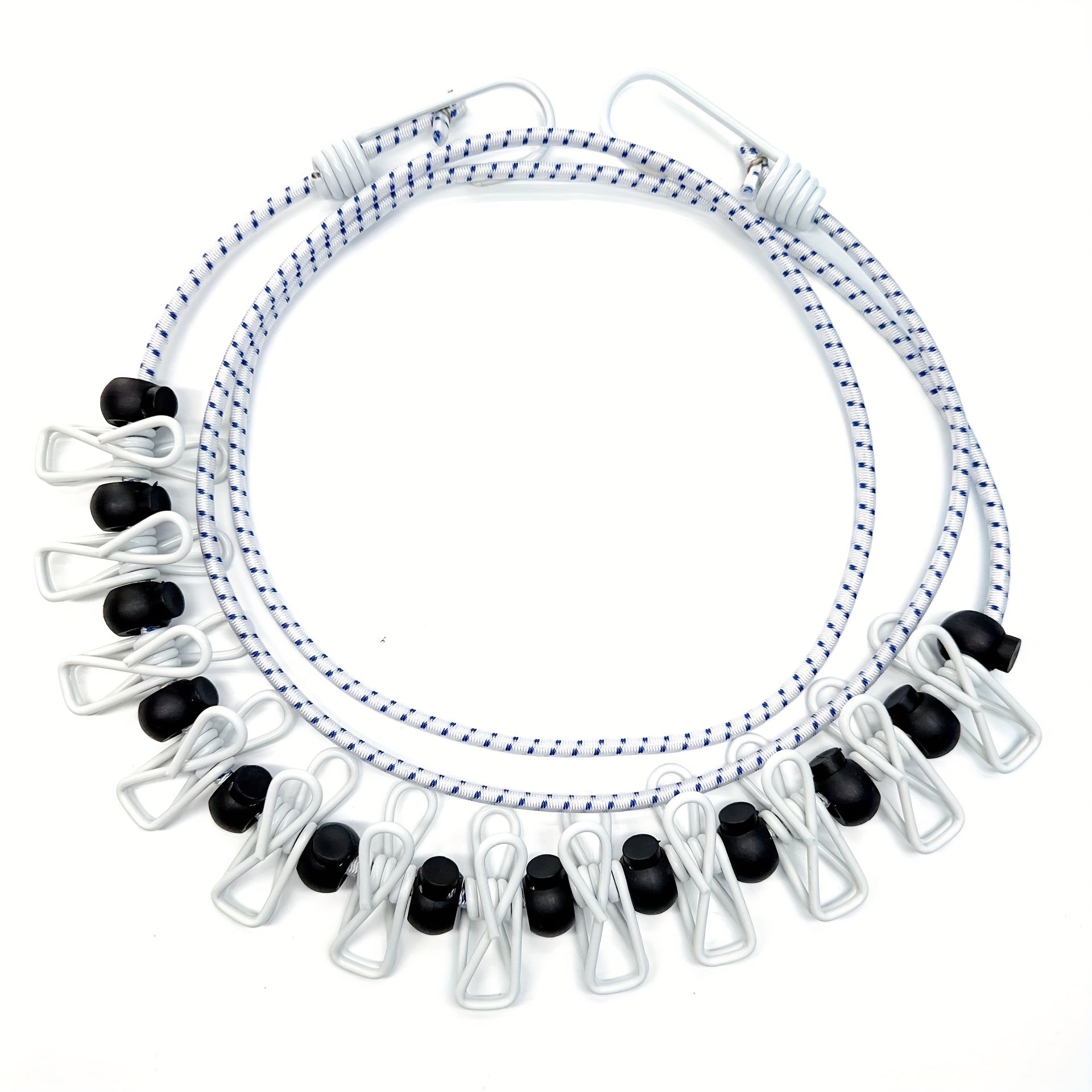 Tendedero retráctil portátil con 12 clips para uso en interiores y exteriores