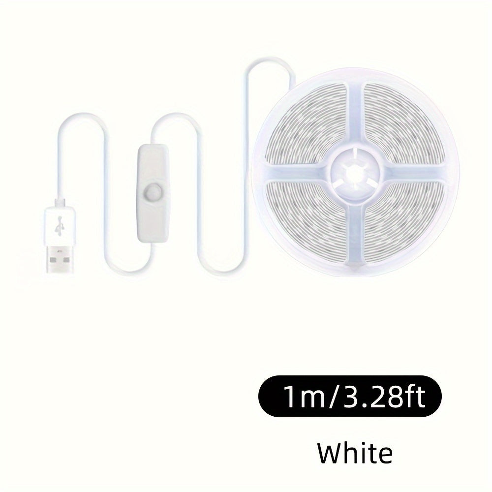 15.24m USB LED Strip Lights 5V White Warm White Flexible Cuttable for TV Bedroom Kitchen