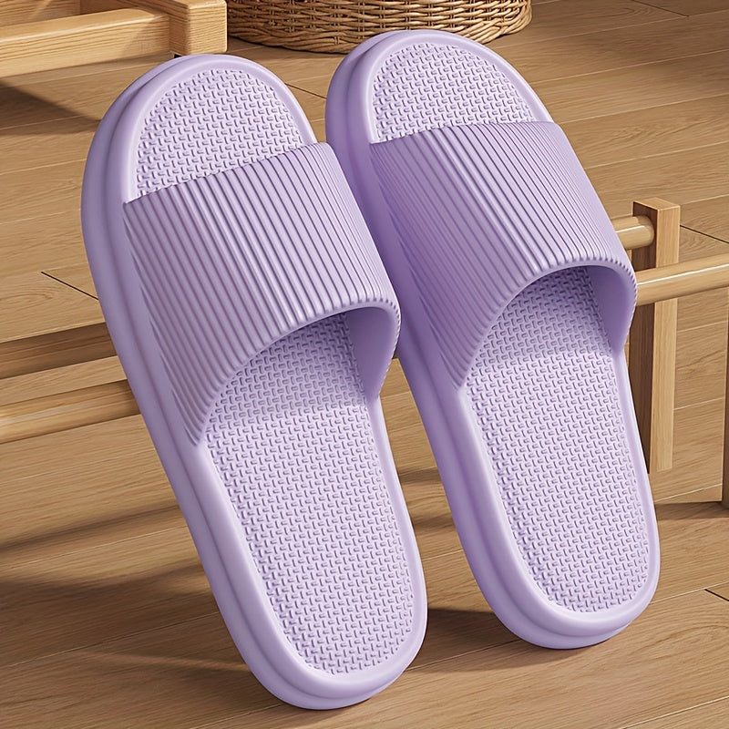 Plus Size 48-49 EVA Slides for Indoor Outdoor Non-Slip Quick-Dry Black