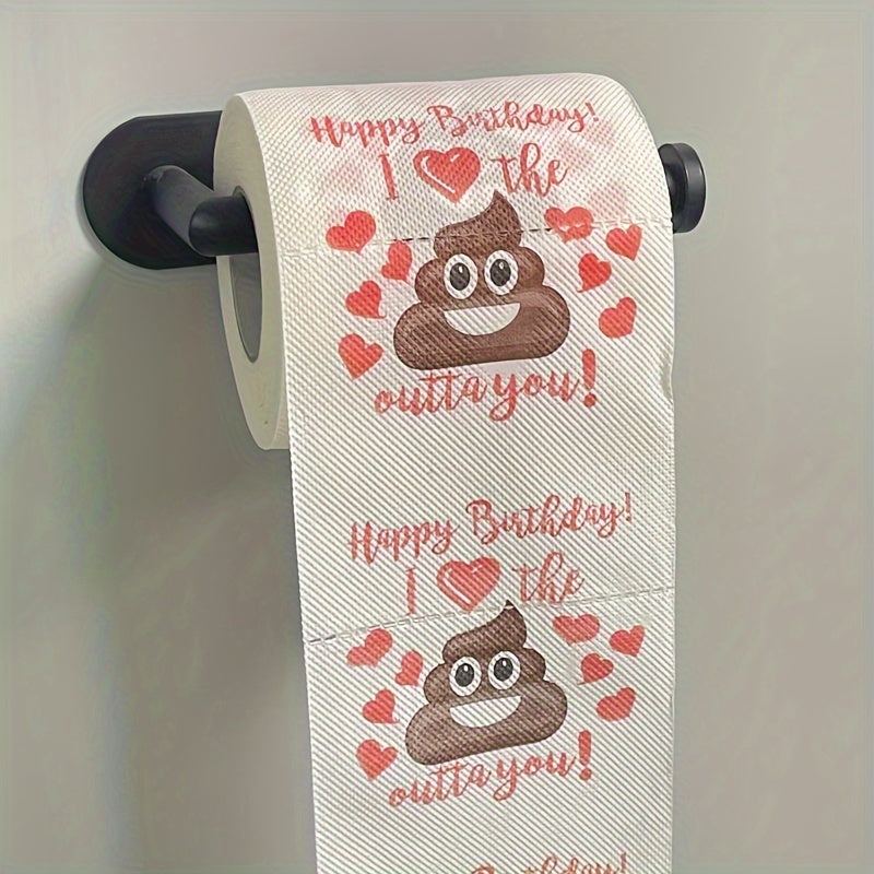 Kulgu Sevgi Kaka Tug'ilgan Kun Tabriklari Tualet Qog'ozi - 3 Ply, Premium Sifatli Yog'och Pulpasi Ruloni Oila Tozalash Uchun va O'ziga Xos Sovg'a G'oyasi