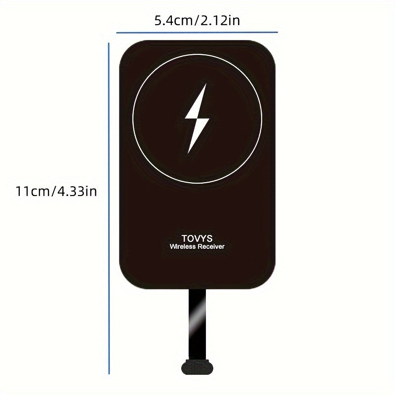 Wireless Charging Receiver for Type-C Devices Fast Qi Wireless Charging Adapter for iPhone Android Huawei Redmi