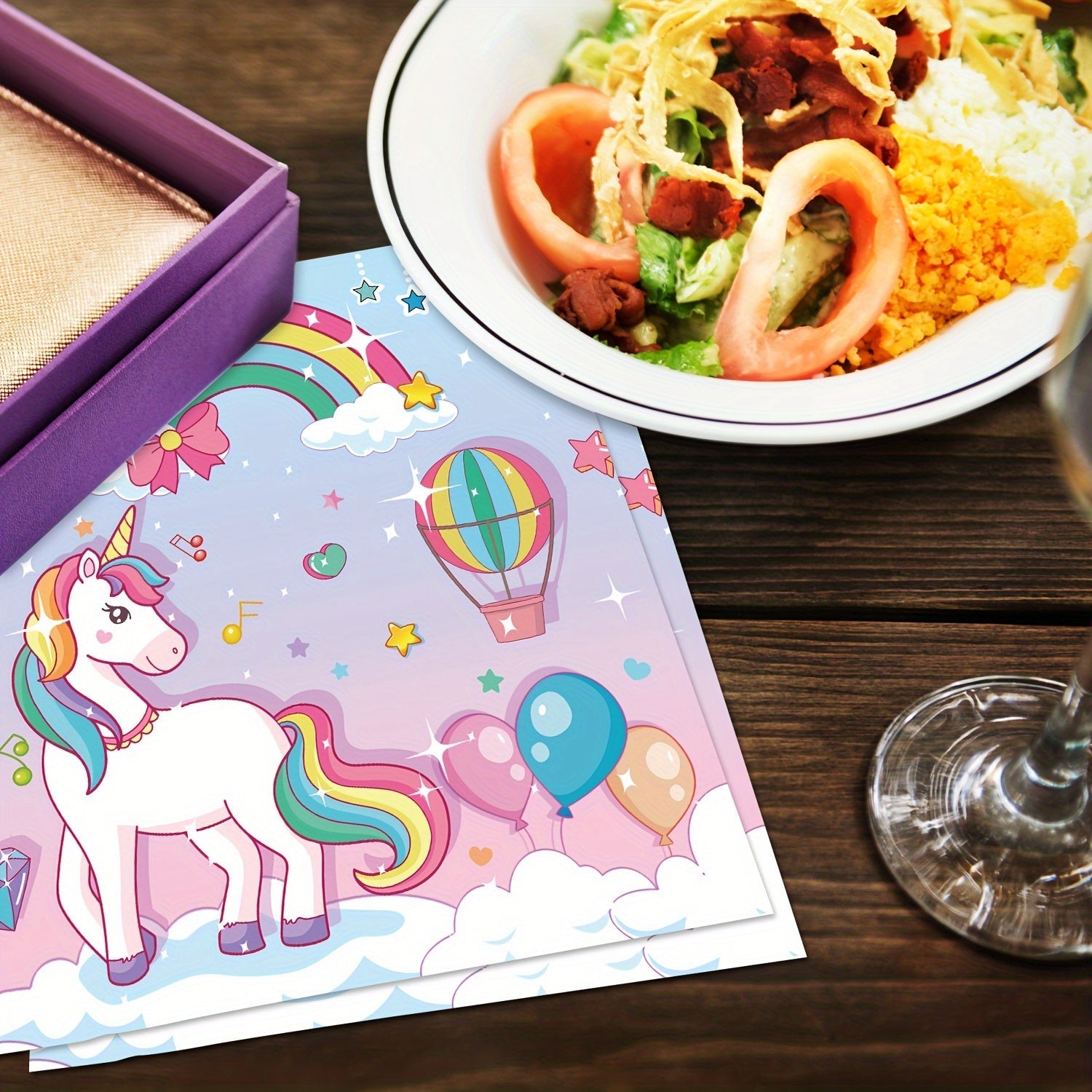 Pink Unicorn Disposable Napkins Pack of 20 for Girls' Birthday and Shower Parties