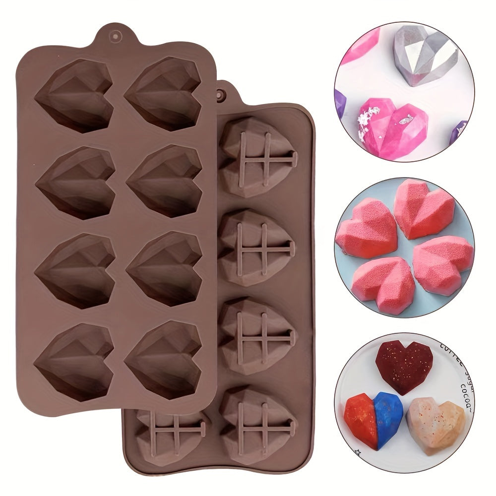 Heart Shaped Chocolate Mold 3D Silicone for Candy Pudding Baking Valentine
