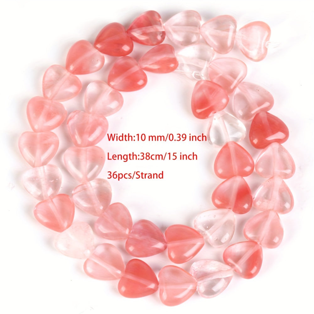 Heart-Shaped Stones Set 10mm Rose Quartz Lapis Lazuli Amazonite for Jewelry Making