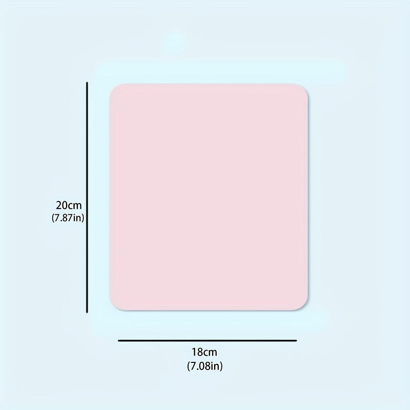 Faux Leather Mouse Pad Waterproof Scratch-Resistant 18x20cm for Office Gaming