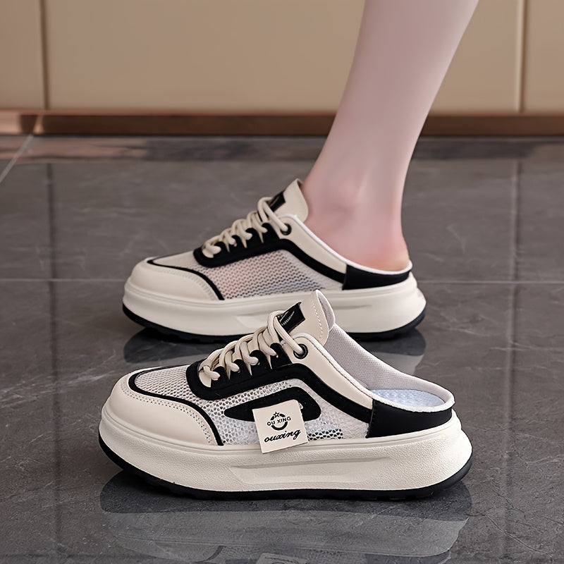 Women’s Casual Thick-Soled Height-Increasing Sports Shoes with Flat Toe
