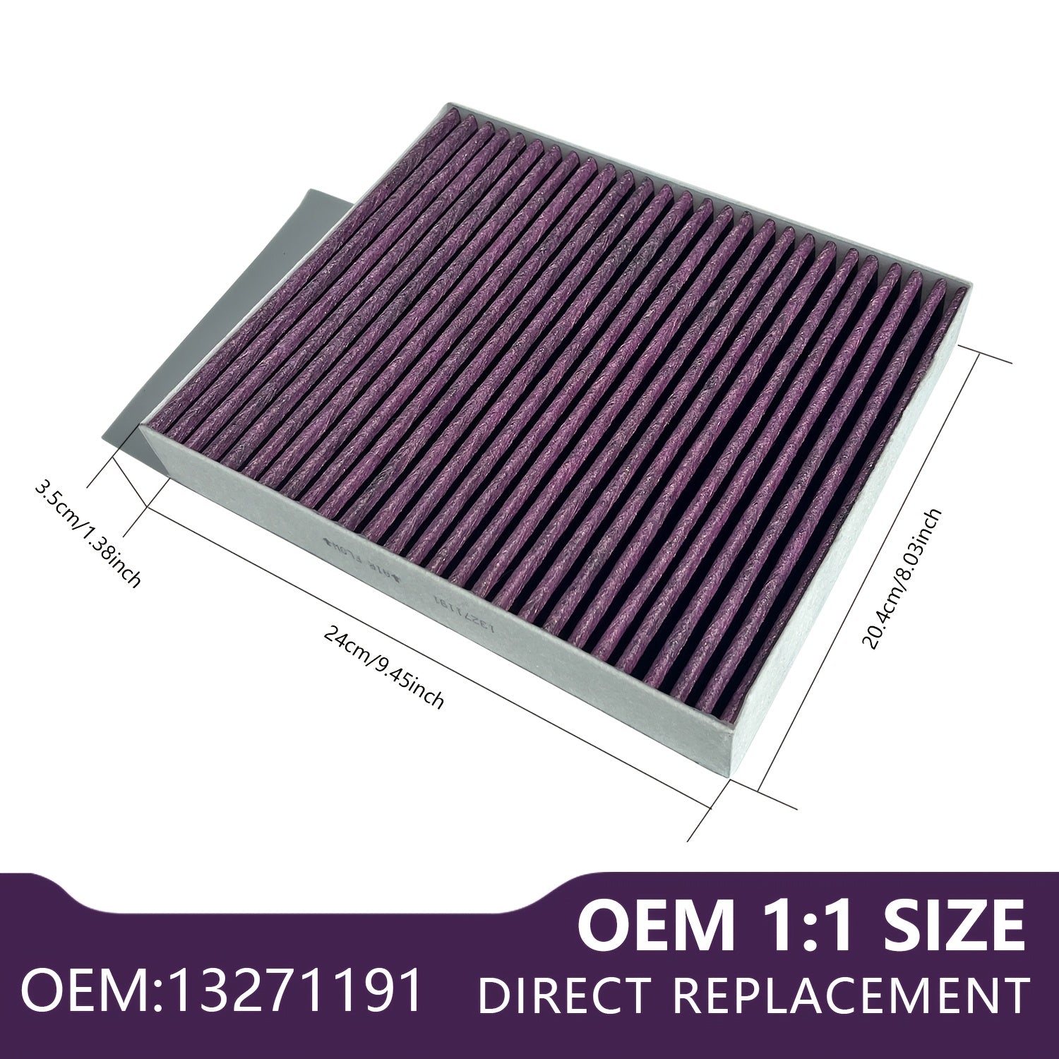 Activated Carbon Cabin Air Filter Carbon Fiber For Car Air Purifier Replacement