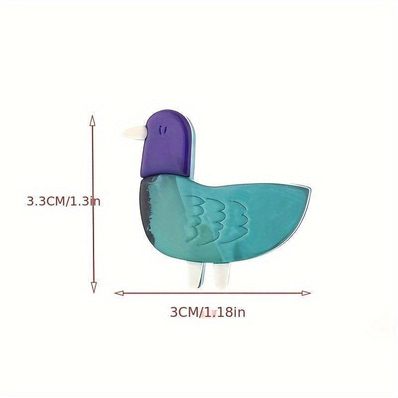 Akril Qush Brooch Pin Karnayli Hayvonlar Lapel Aksesuarlari kiyim va sharf uchun