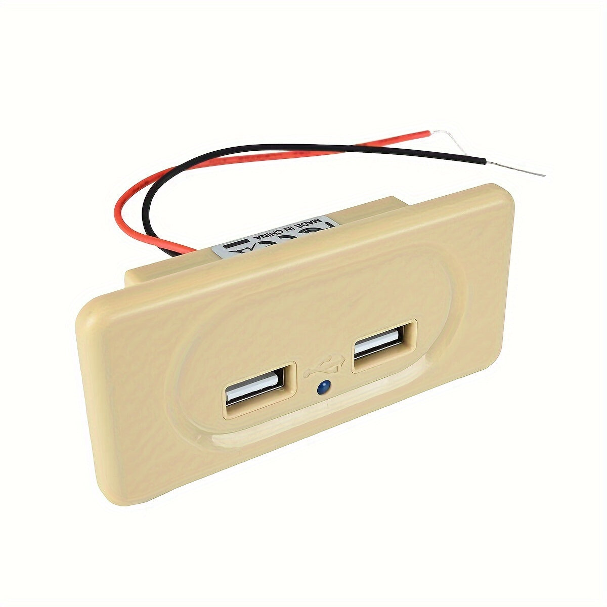 Dual USB Port Fast Charger Socket for Motorcycle Car RV ABS Material