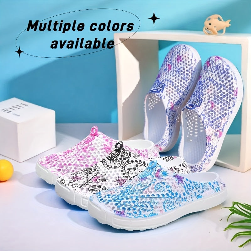 Women's Lightweight Summer Hole Shoes Breathable Comfort Casual Flats