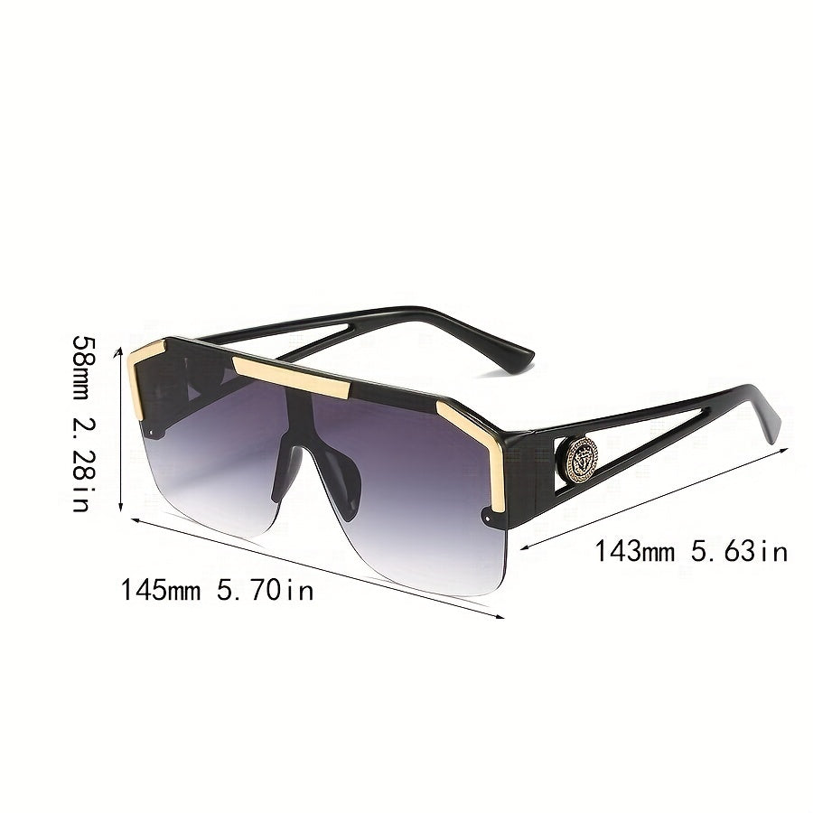 Men's Oversized Square Glasses Large Frame Casual Fashion Accessories