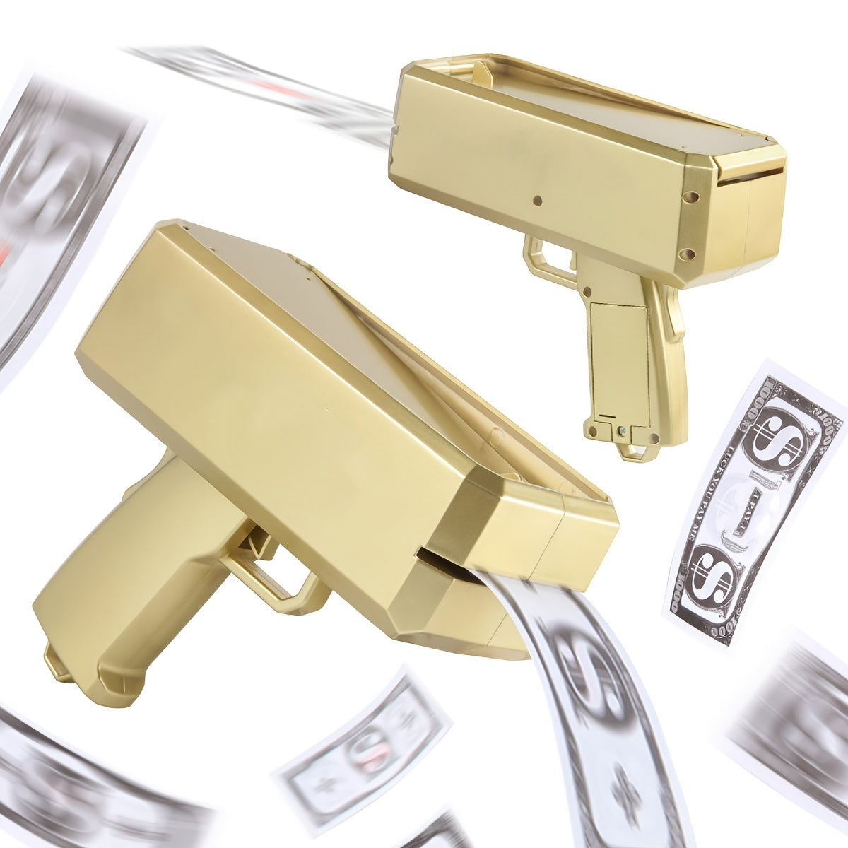 Golden-Tone Plastic Party Spray Gun for Weddings Birthdays and Celebrations