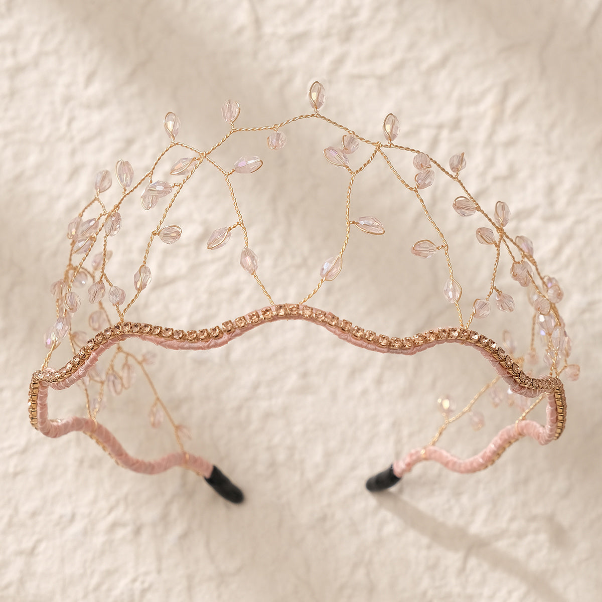 Qoʻlda tayyorlangan Miallo romantik toʻy soati, kristalli bejirimli bosh band, toʻy soch aksessuari