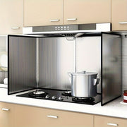 Noxish po'latdan yasalgan oshxona splash guard, 1 dona, yopishqoq emas, issiqqa chidamli pech qopqog'i uy, RV, lager va pishirish ilovalari uchun